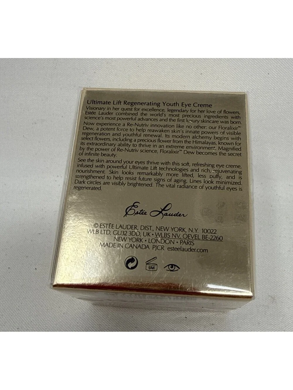 Estee Lauder Re-Nutriv Ultimate Lift Regenerating Youth Eye Creme 0.5oz. NIB RN1